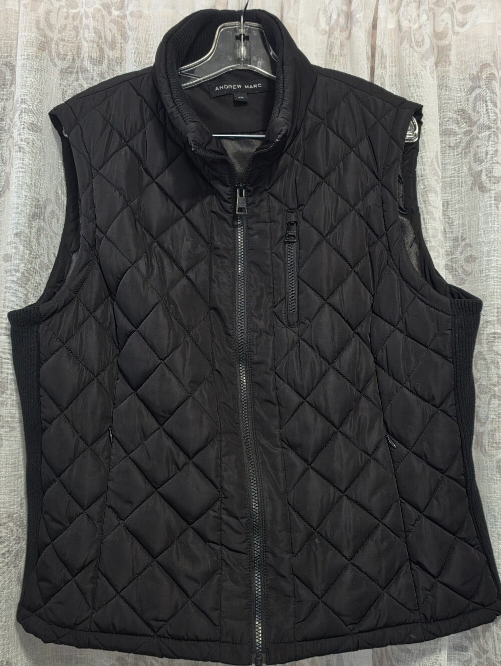 Andrew Marc Diamond Quilted Puffer Vest, Sz XXL